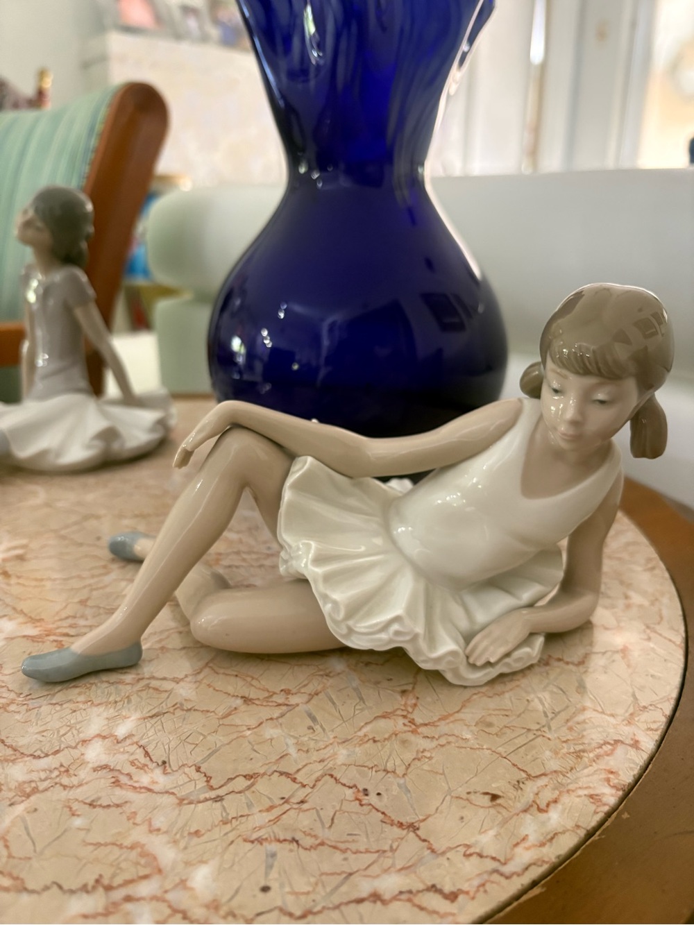 Vintage NAO by Lladró Reclining Ballerina Porcelain Figurine Made in Spain
